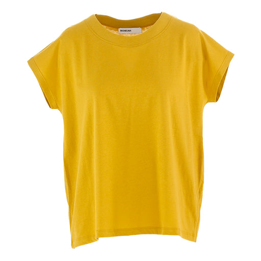 BIONEUMA | "TIMO" T-SHIRT MUSTARD YELLOW COTTON