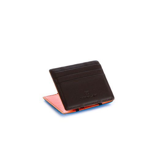 vip flap mens wallet vipel pop brown orange light blue