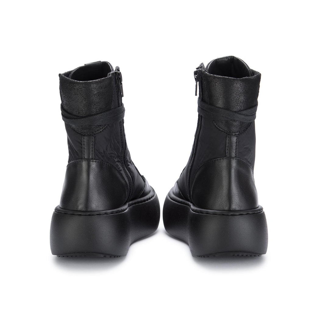 andia fora womens ankle boots black nylon