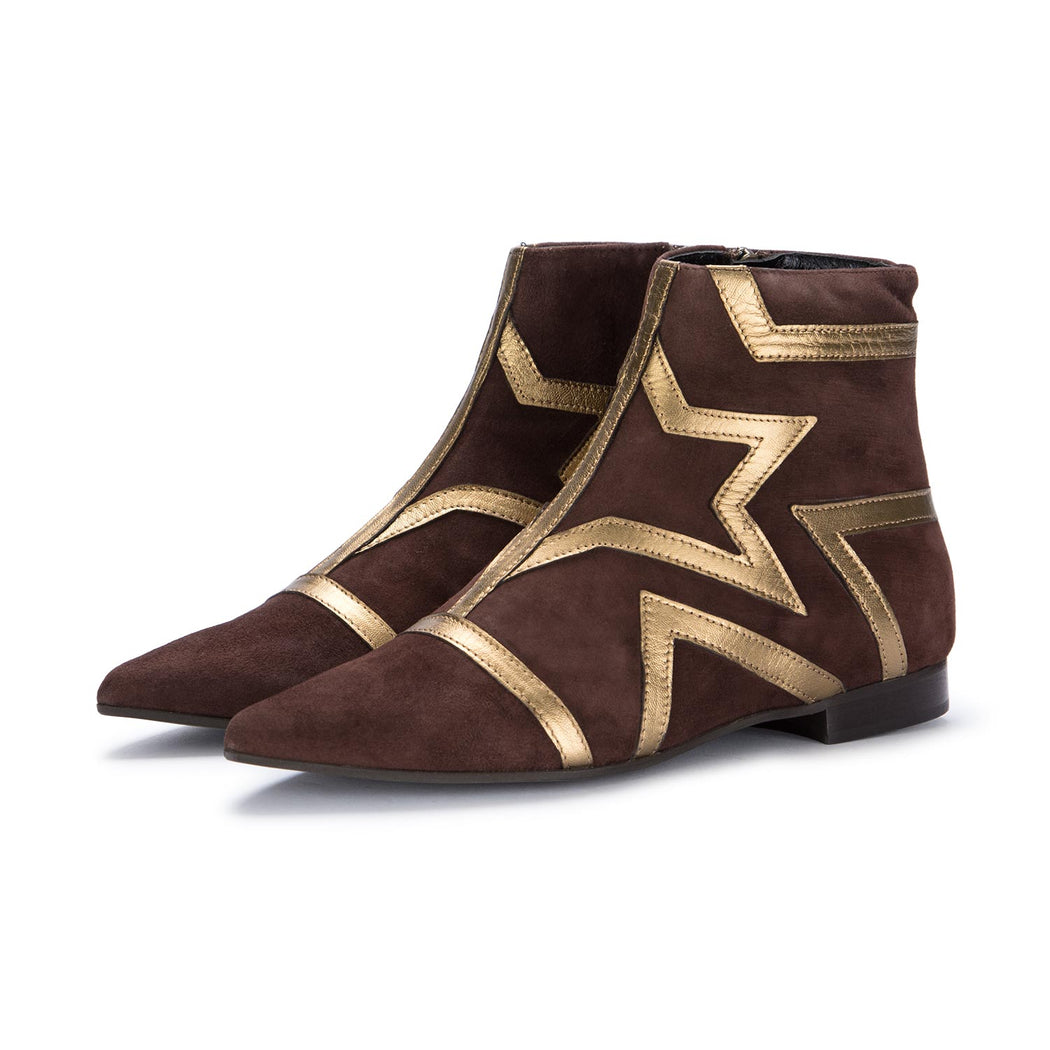 positano in love ankle boots brown