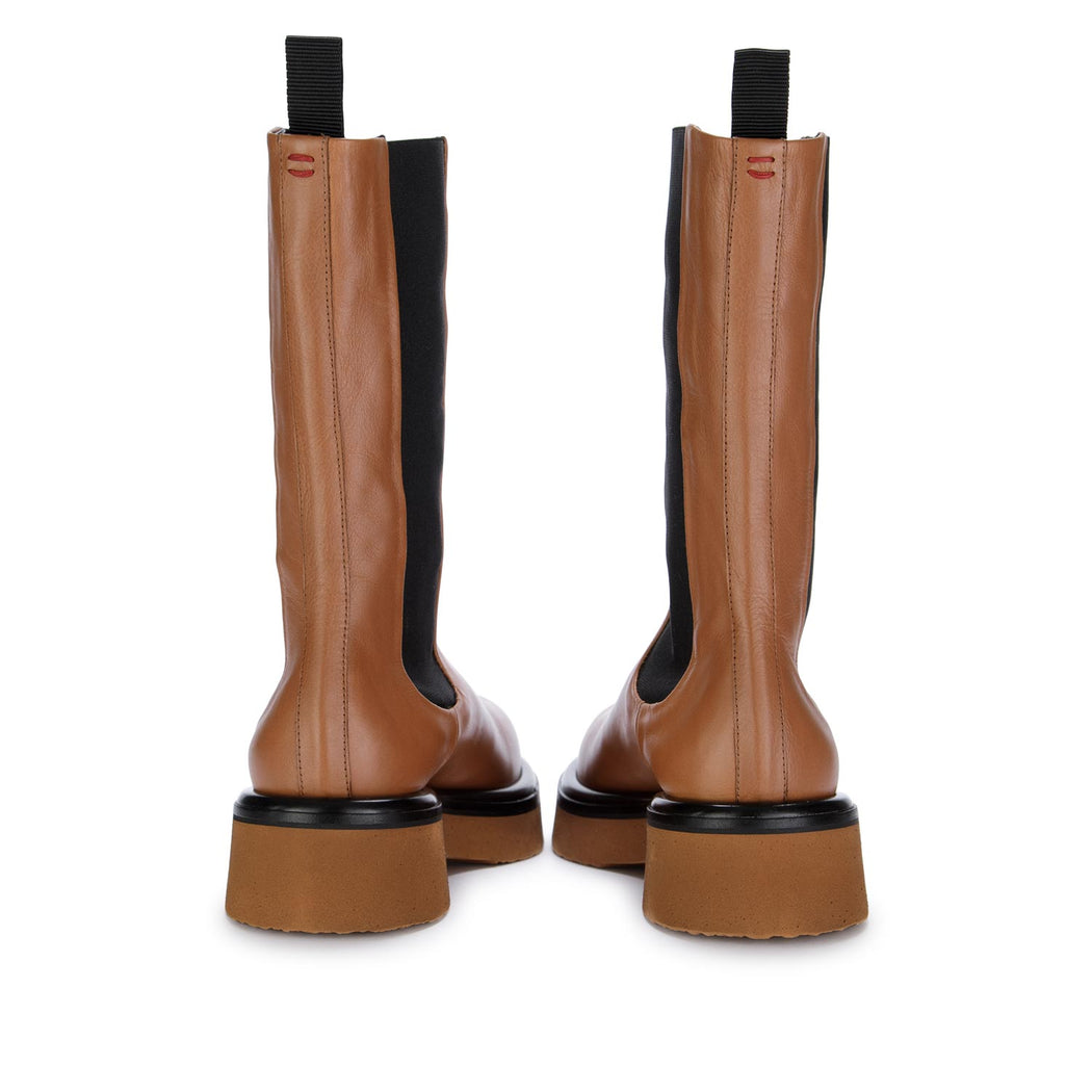 halmanera womens chelsea boots brown