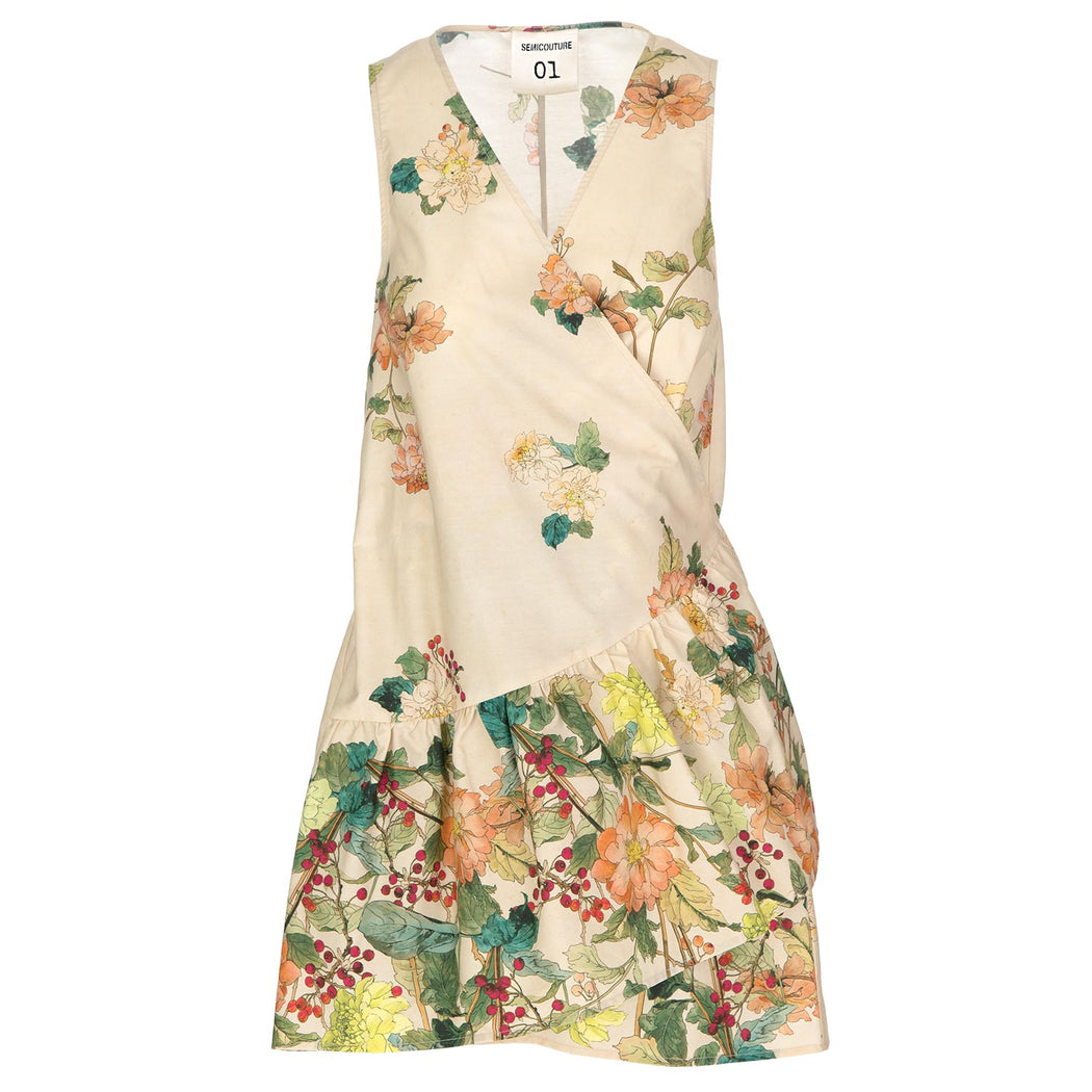 semicouture womens dress beige multicolor