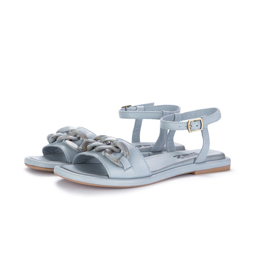 bueno womens flat sandals light blue