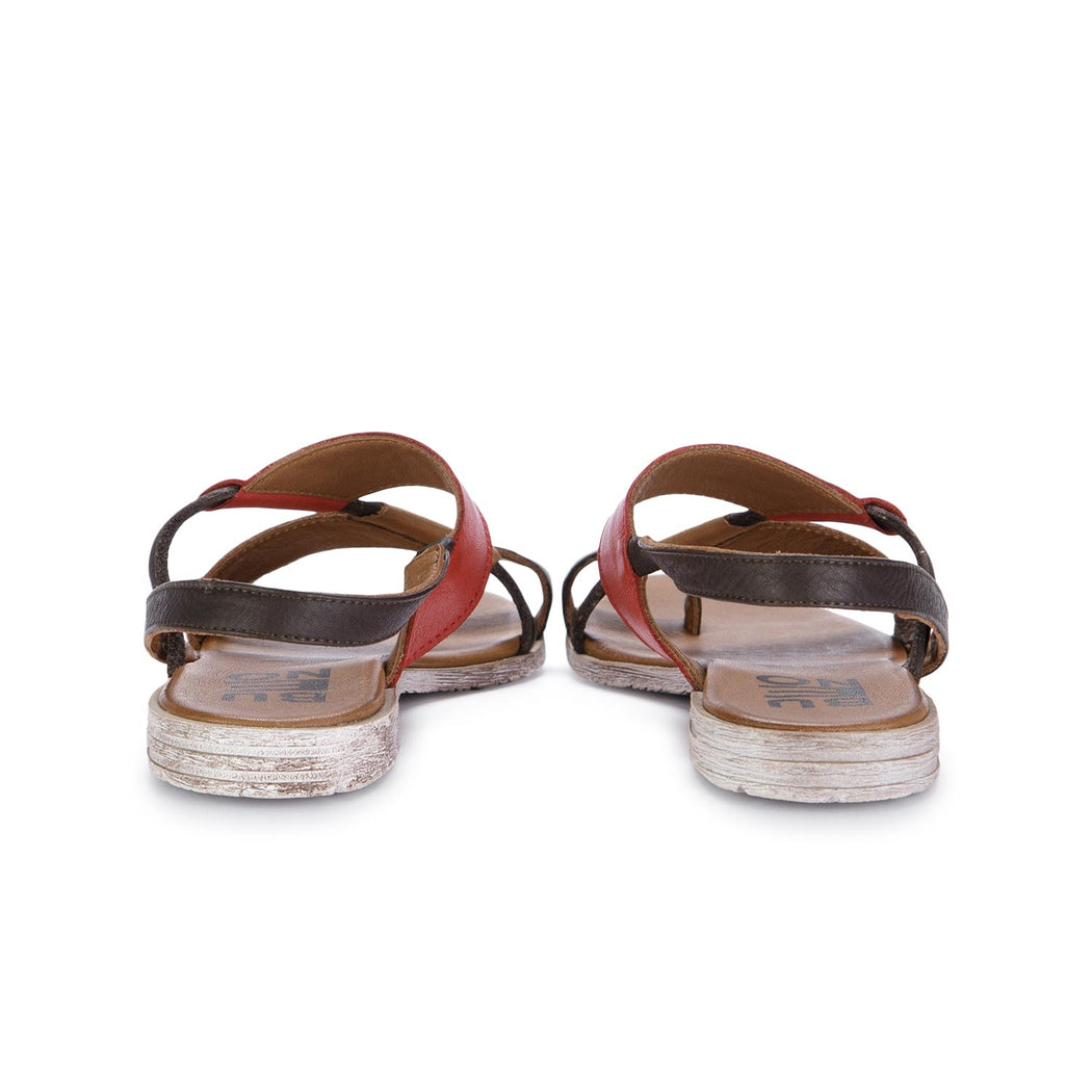 bueno womens sandals brown red