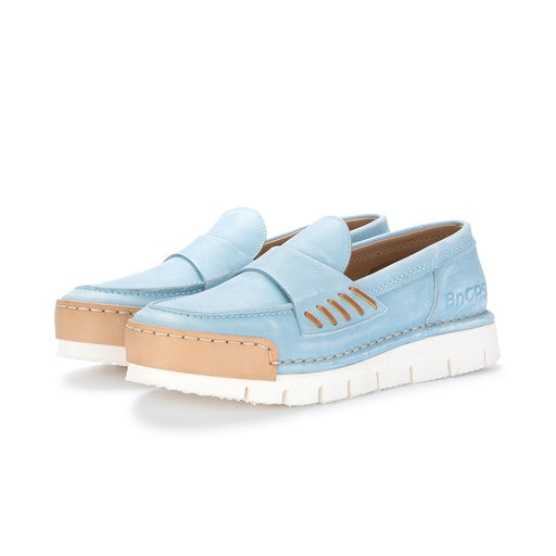 bng real shoes womens loafers light blue