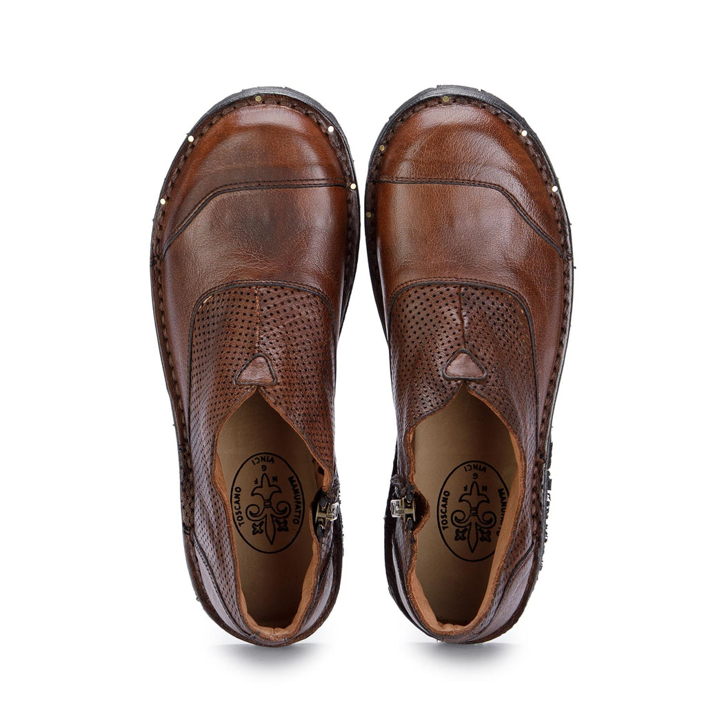 manufatto toscano vinci flat shoes brown