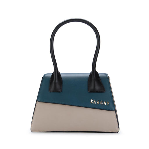 bagghy handbag beige blue black