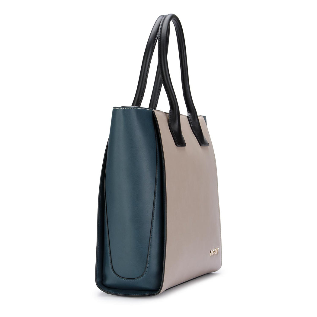 bagghy handbag beige blue black