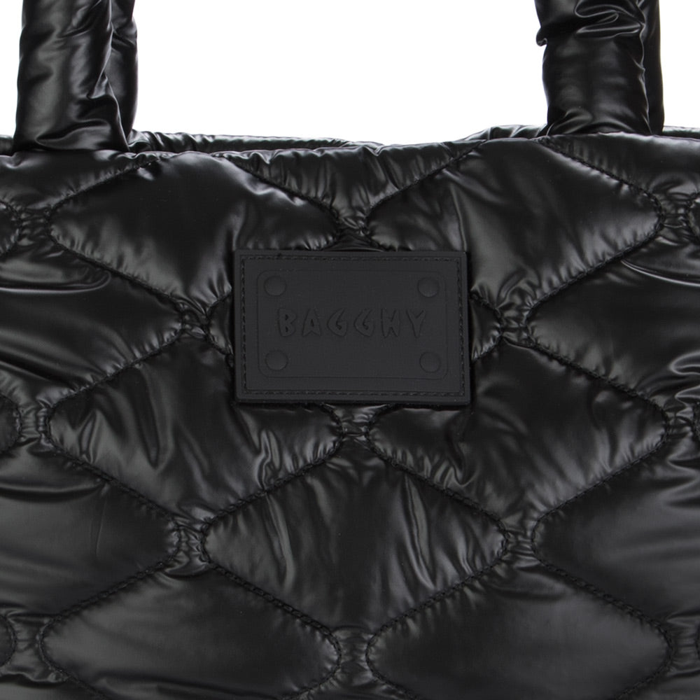 bagghy womens handbag black padded