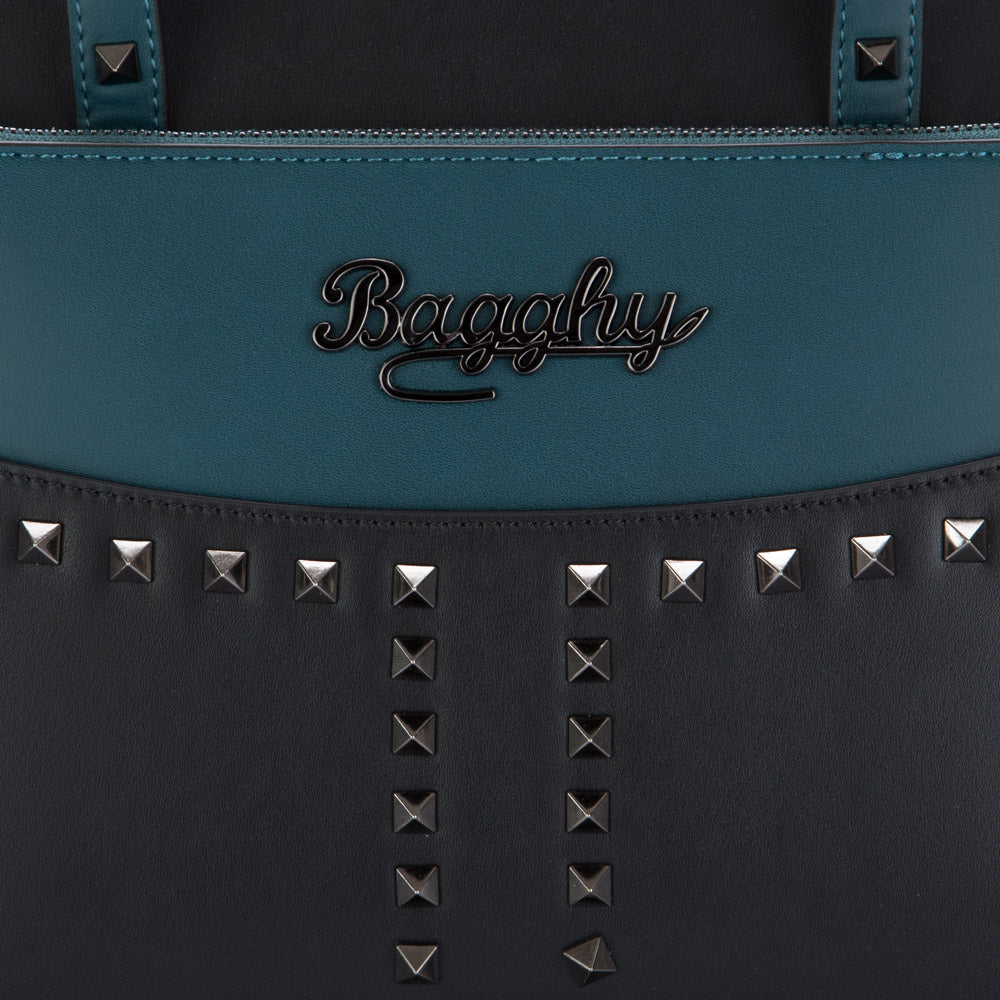 bagghy handbag black blue pochette