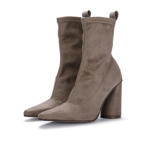 juice womens heel boots taupe grey