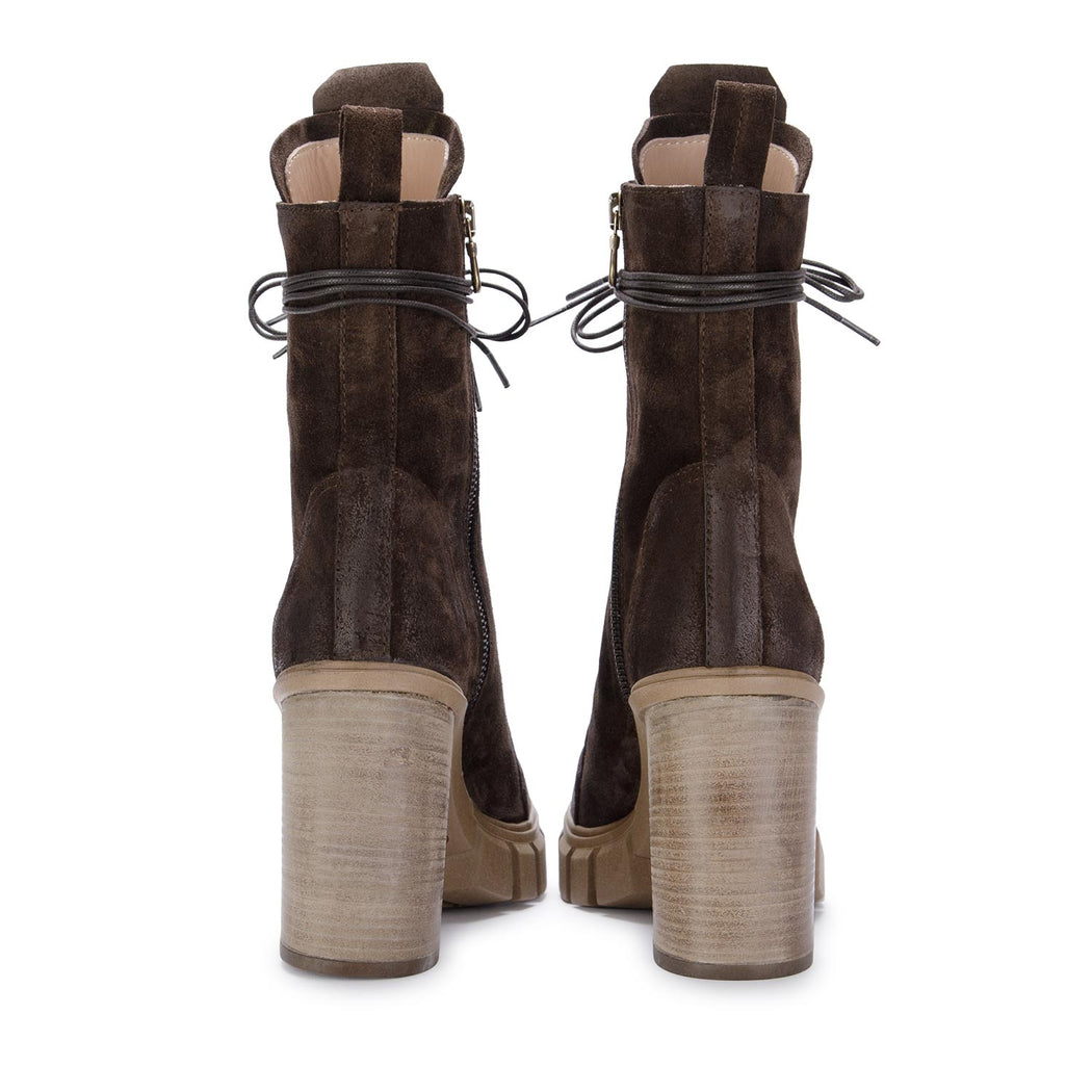 juice womens heel boots camoscio brown