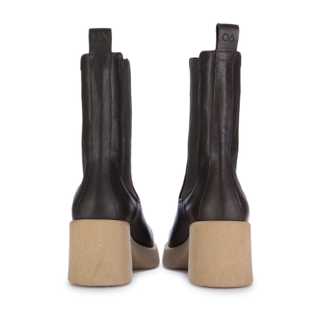 oa non fashion womens heel boots brown