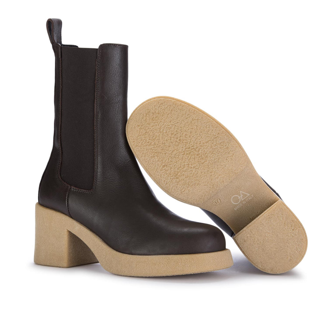 oa non fashion womens heel boots brown