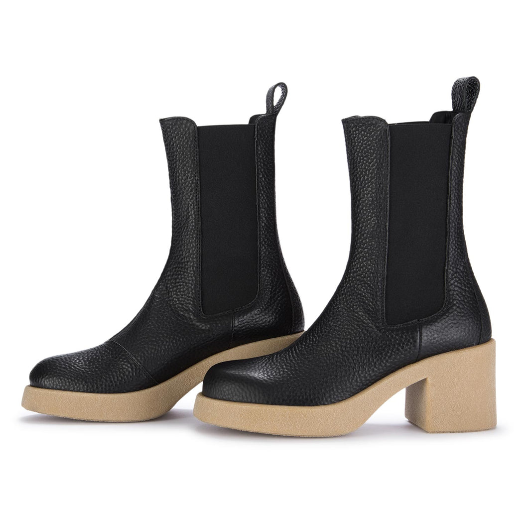 oa non fashion womens heel boots black
