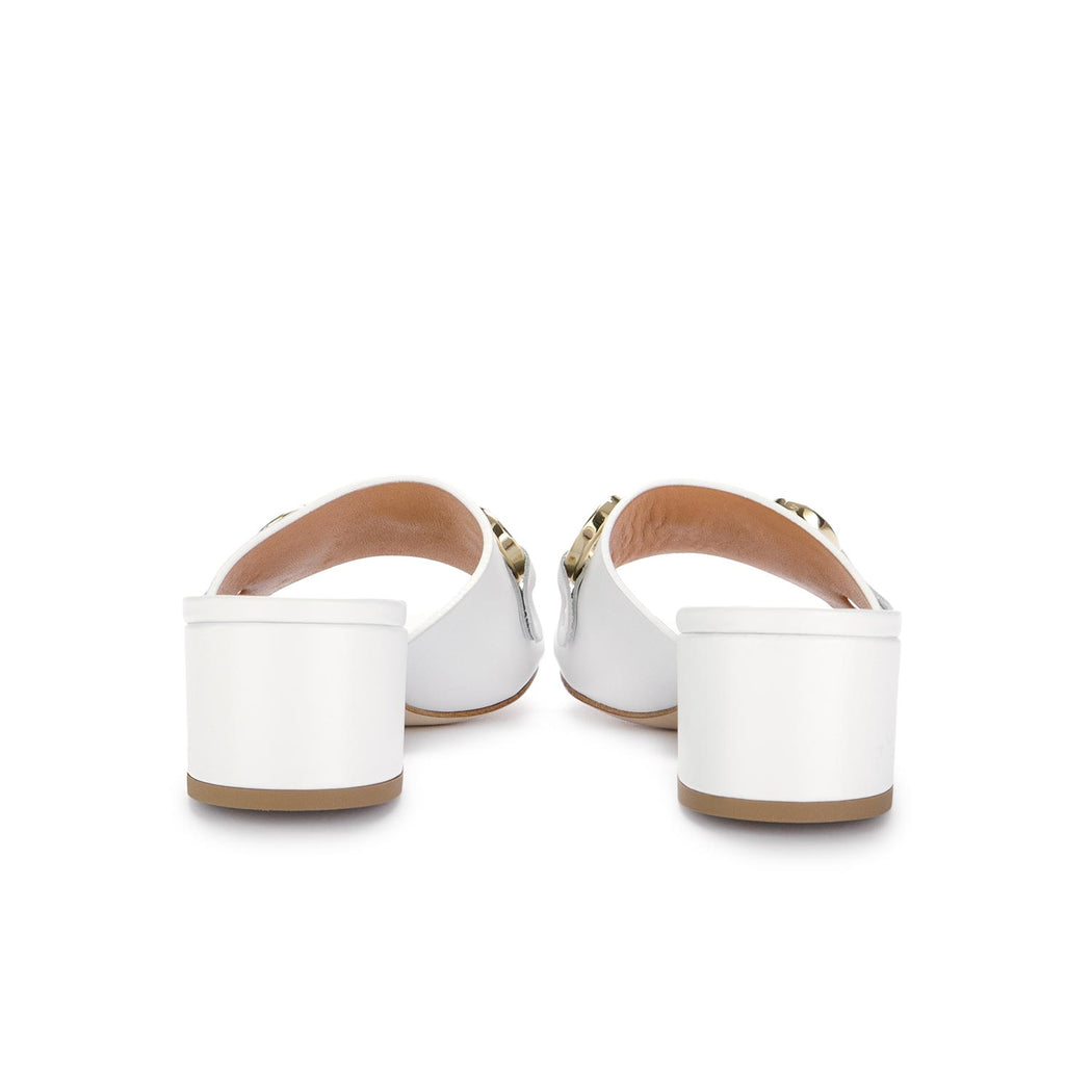 nouvelle femme heel sandals white