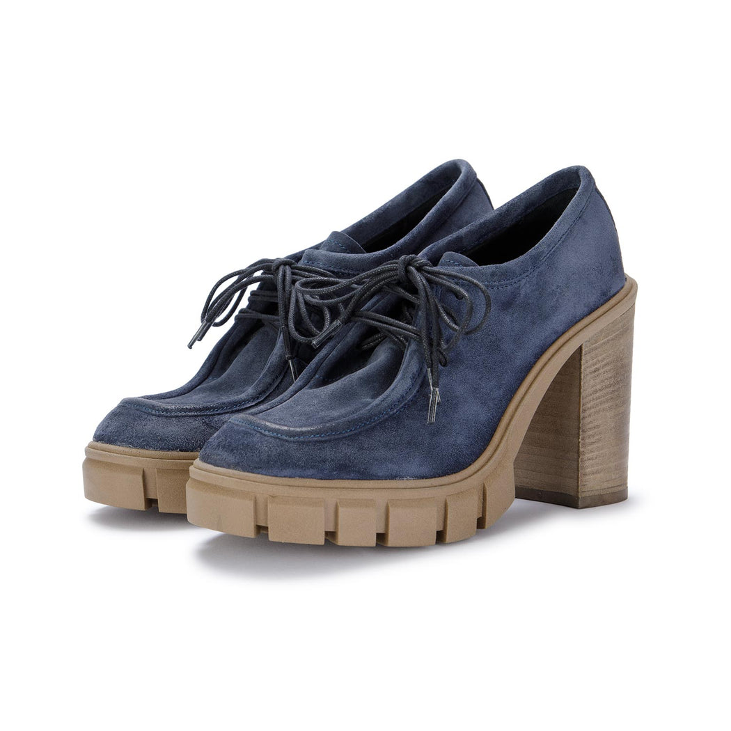 juice womens heel shoes camoscio blue