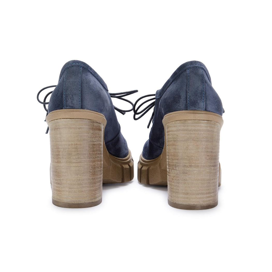 juice womens heel shoes camoscio blue