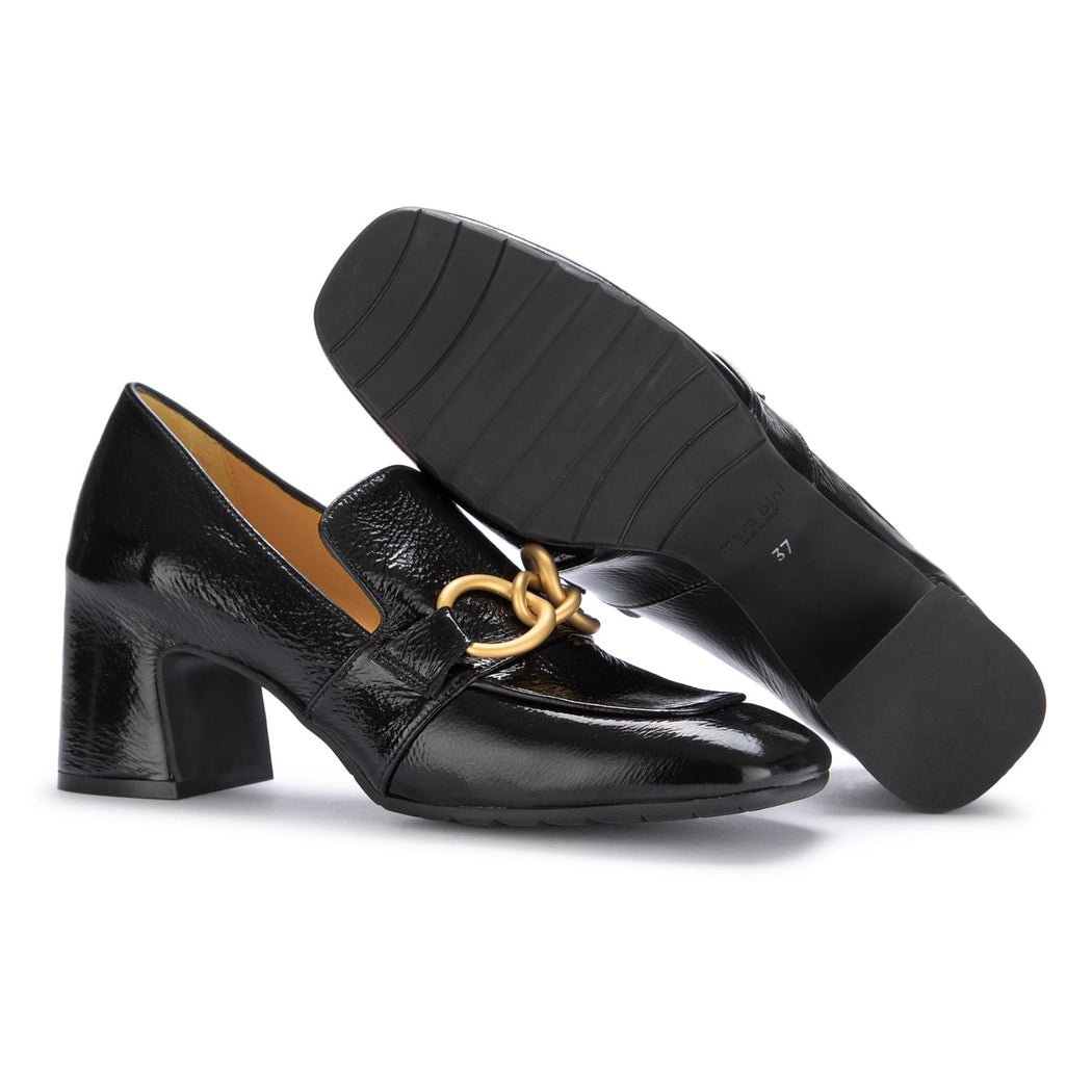 mara bini womens  heel shoes naplak black