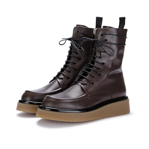 halmanera womens ankle boots dark brown