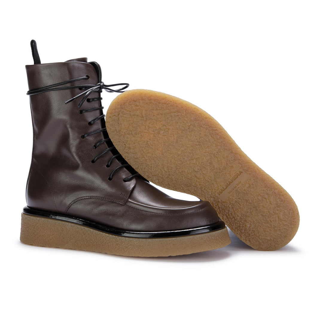 halmanera womens ankle boots dark brown