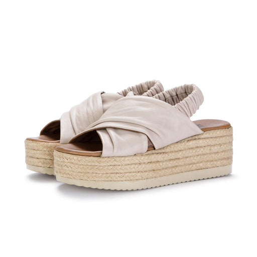 bueno womens platform sandals white