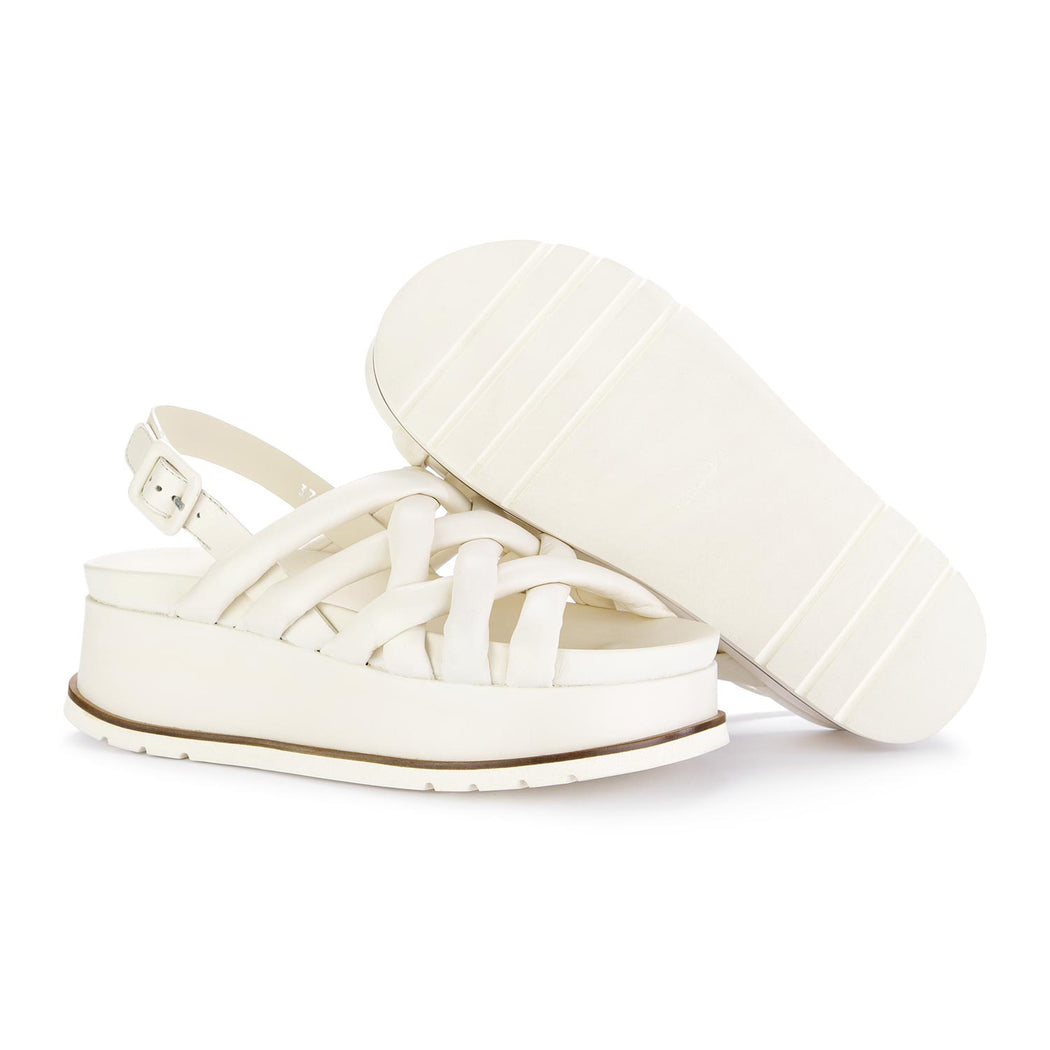 elvio zanon platform sandals diabolik white