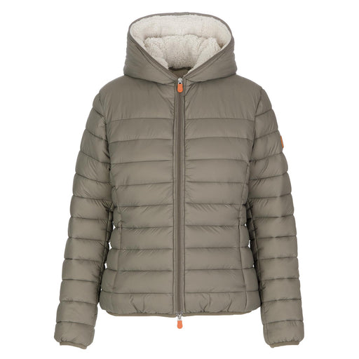 save the duck womens puffer jacket taupe