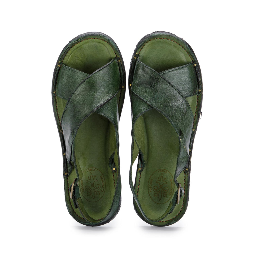 manufatto toscano vinci sandals green