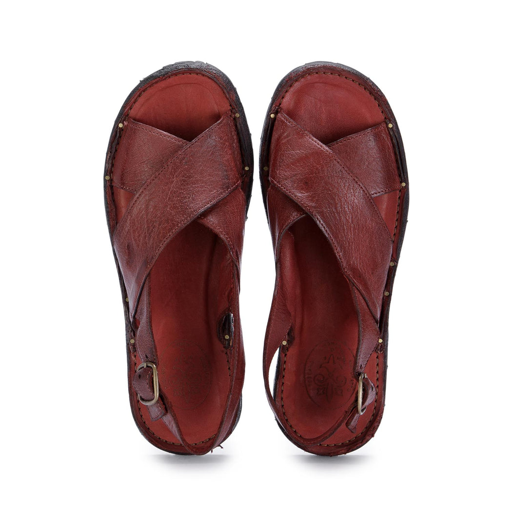 manufatto toscano vinci sandals red