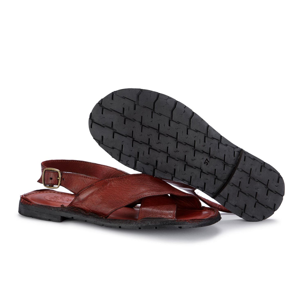 manufatto toscano vinci sandals red