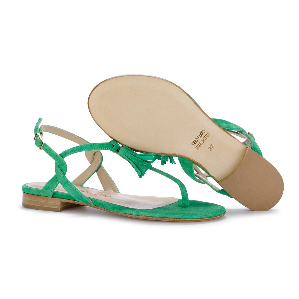 positano in love womens sandals green