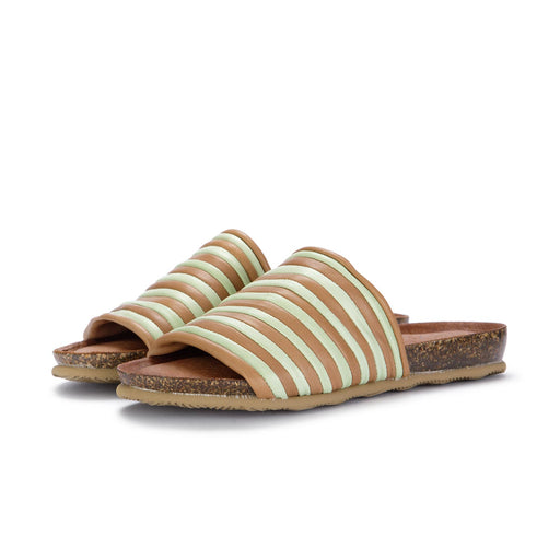 tuscia womens sandals green brown