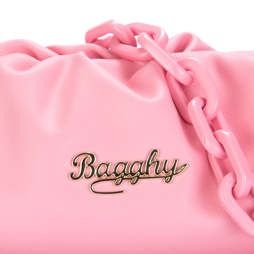 bagghy shoulder bag pink chain