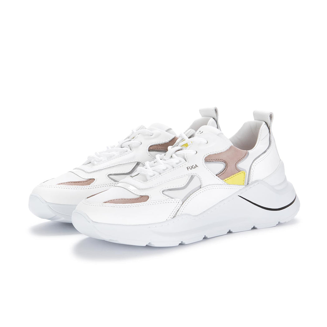 D.A.T.E., Sneakers fuga 2.0 nylon white yellow