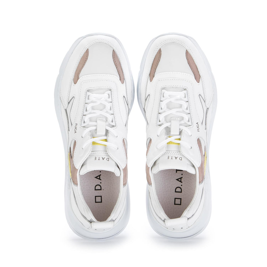 date sneakers donna fuga white yellow