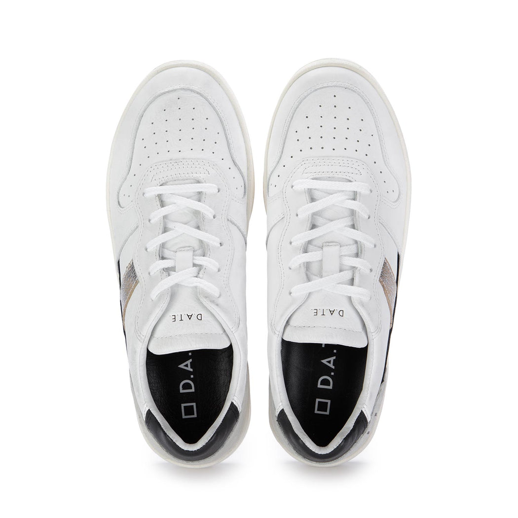 date womens sneakers court basic white