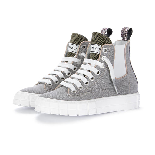 lemare womens sneakers grey glitter
