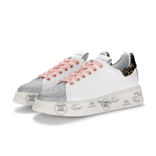 premiata womens sneakers belle white pink
