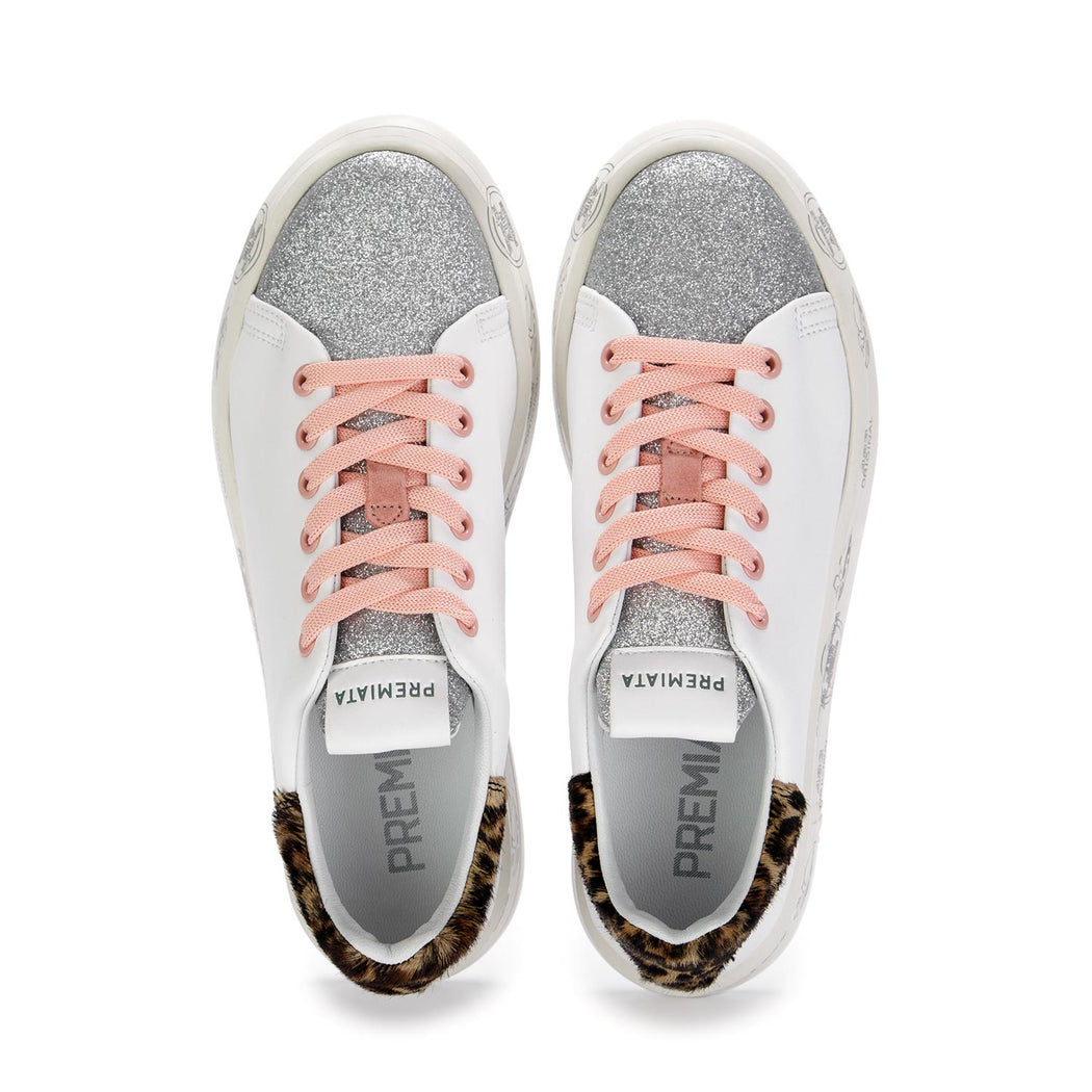 premiata womens sneakers belle white pink