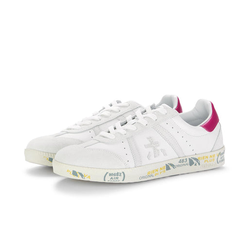 premiata womens sneakers white pink