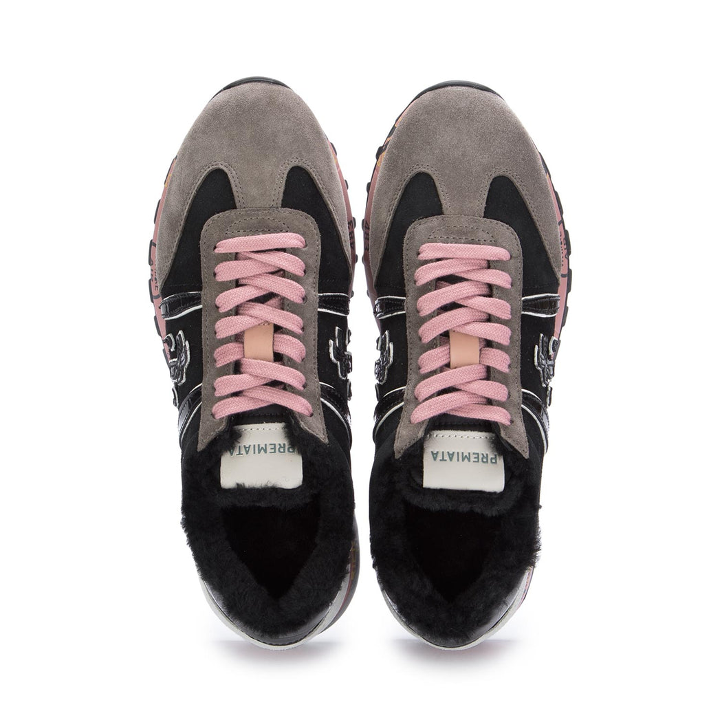 premiata womens sneakers lucy black pink