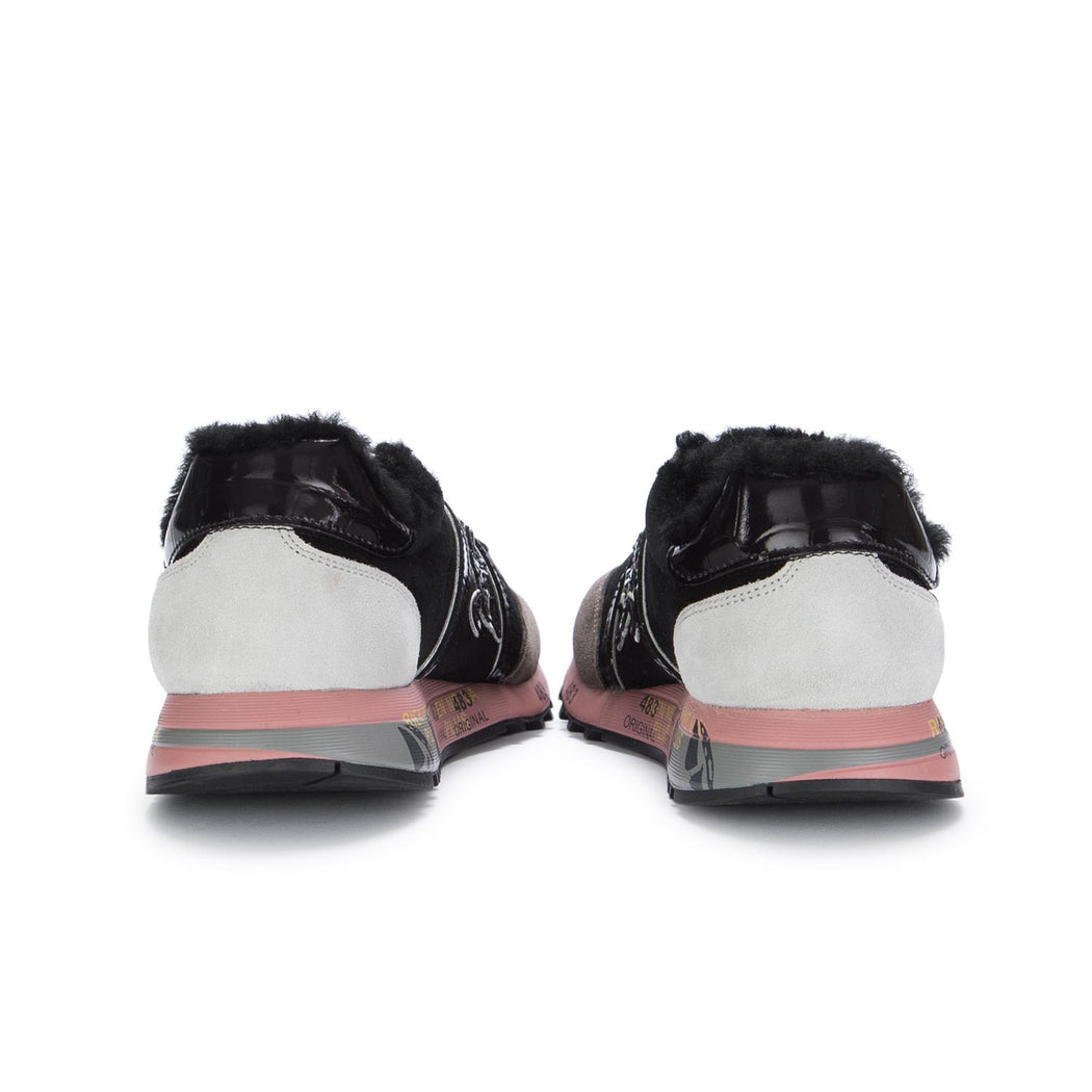 premiata womens sneakers lucy black pink