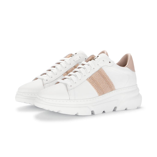 stokton womens sneakers white nude pink