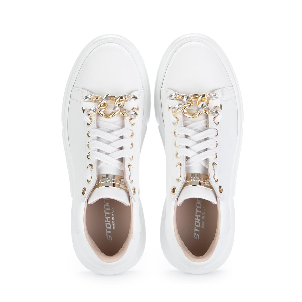 stokton womens sneakers white jewel