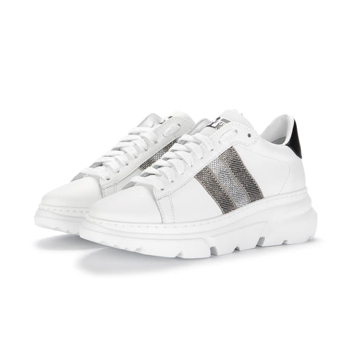 stokton womens sneakers white silver
