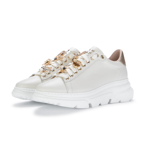stokton womens sneakers cream jewels
