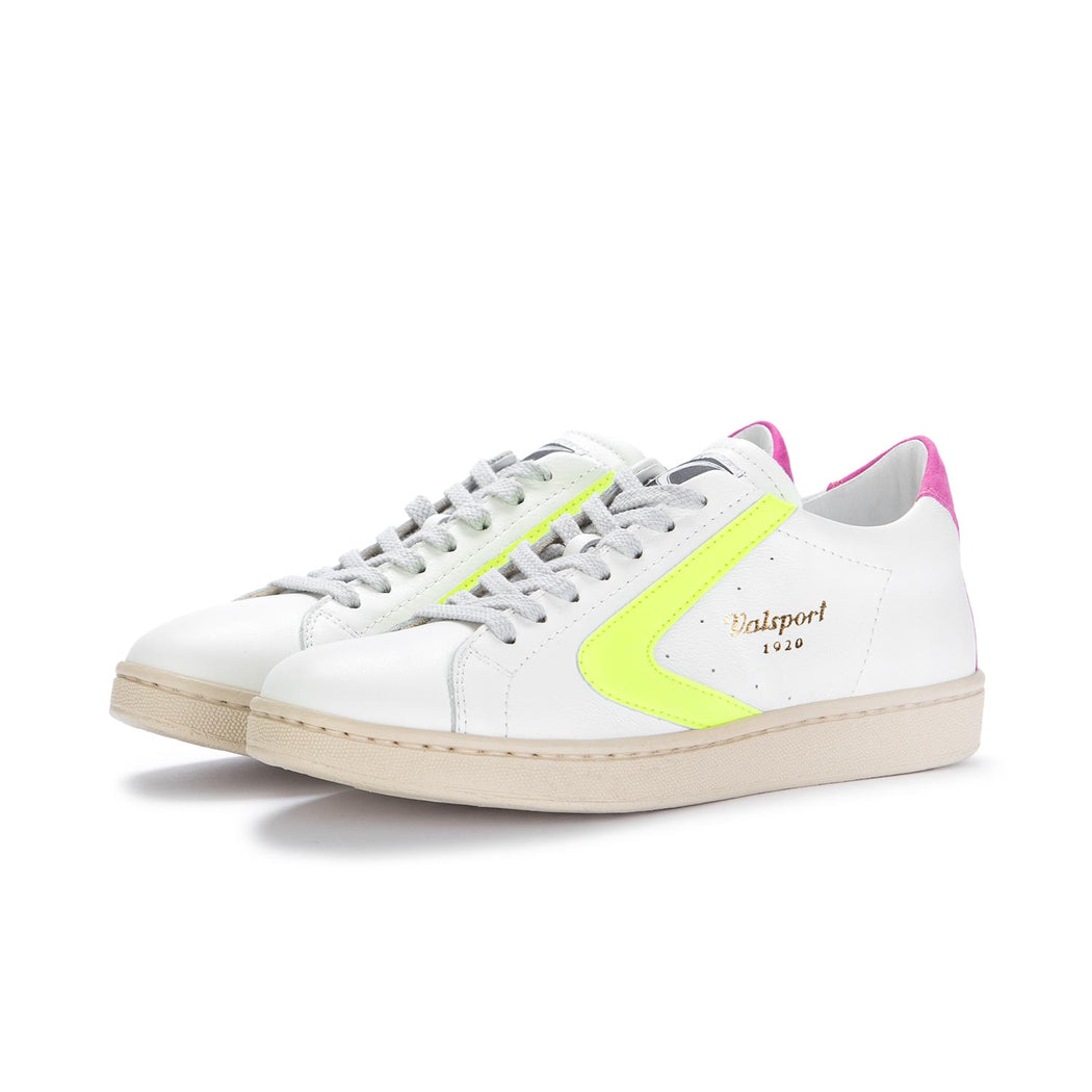 valsport womens sneakers white yellow fluo