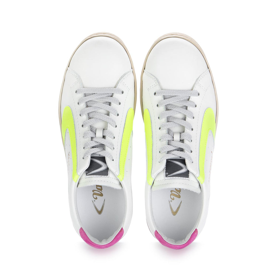 valsport womens sneakers white yellow fluo