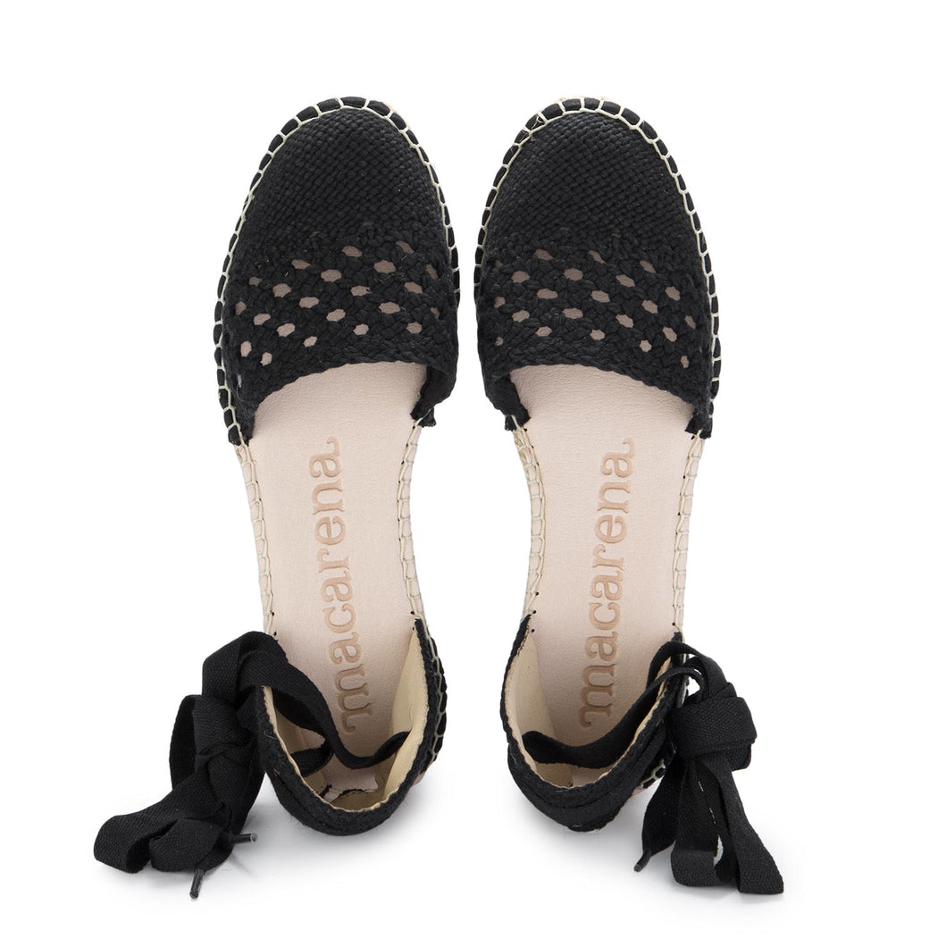 macarena womens wedge sandals black